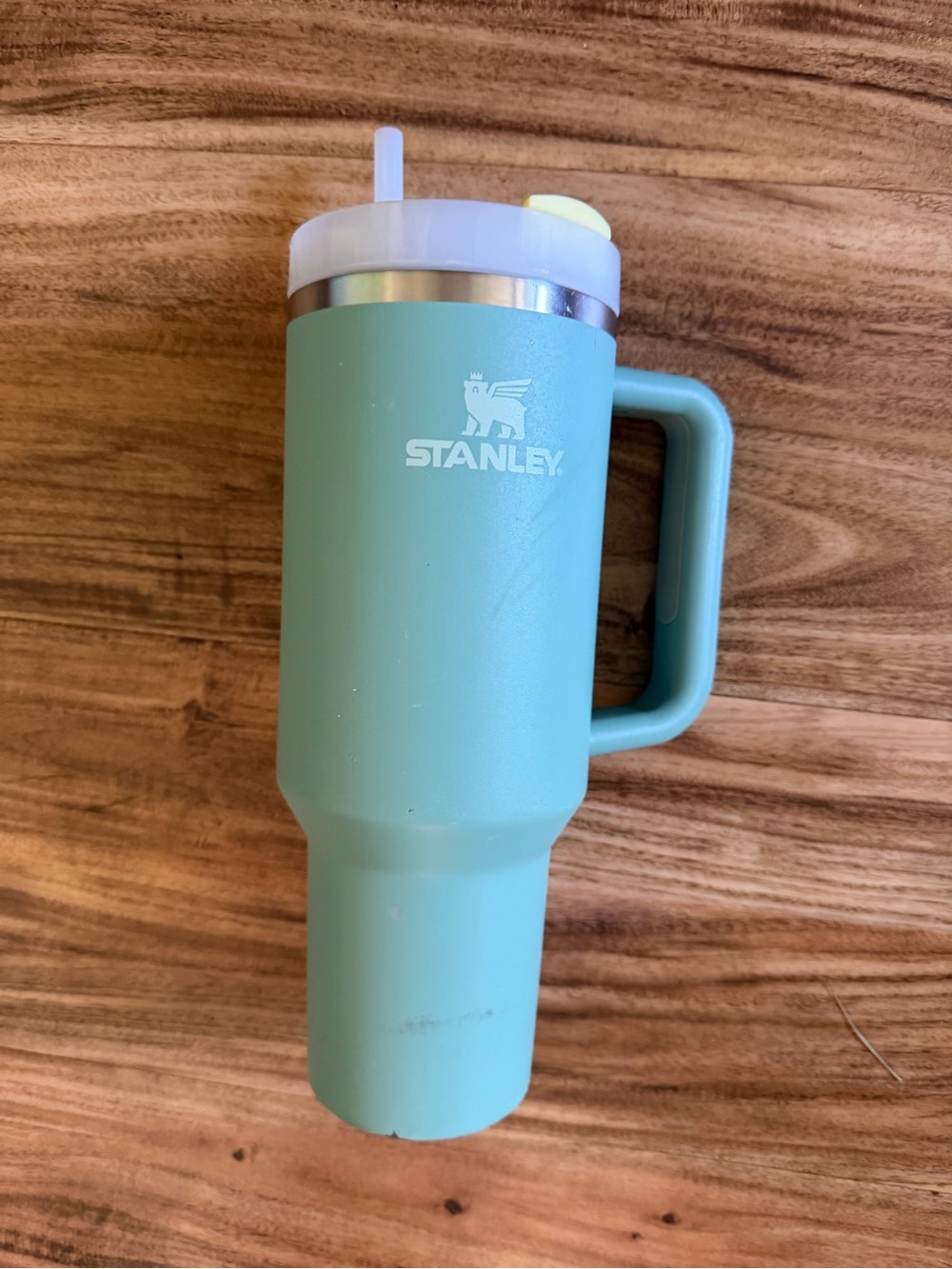Stanley Mint Green Travel Mug with Handle and Straw Lid